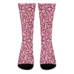 Halloween Zombie Brain Print Crew Socks