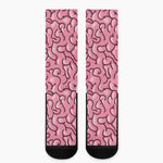 Halloween Zombie Brain Print Crew Socks
