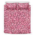 Halloween Zombie Brain Print Duvet Cover Bedding Set
