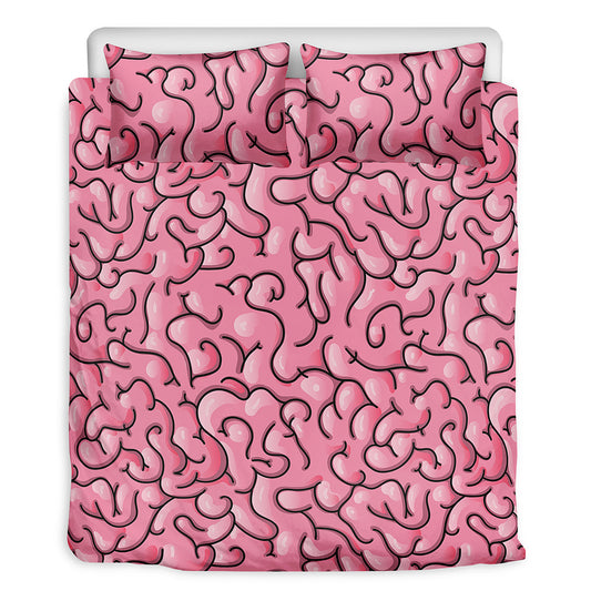 Halloween Zombie Brain Print Duvet Cover Bedding Set