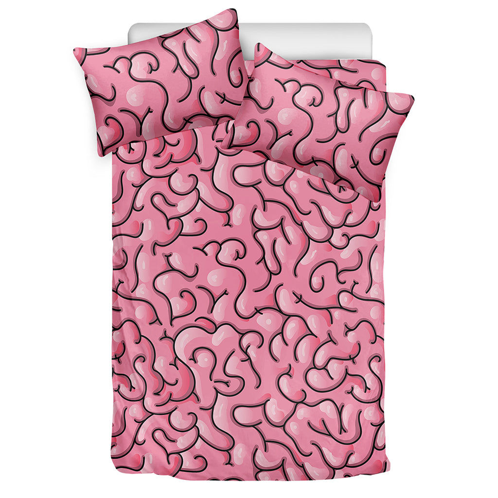 Halloween Zombie Brain Print Duvet Cover Bedding Set
