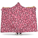 Halloween Zombie Brain Print Hooded Blanket