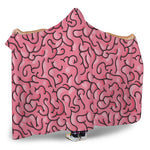 Halloween Zombie Brain Print Hooded Blanket