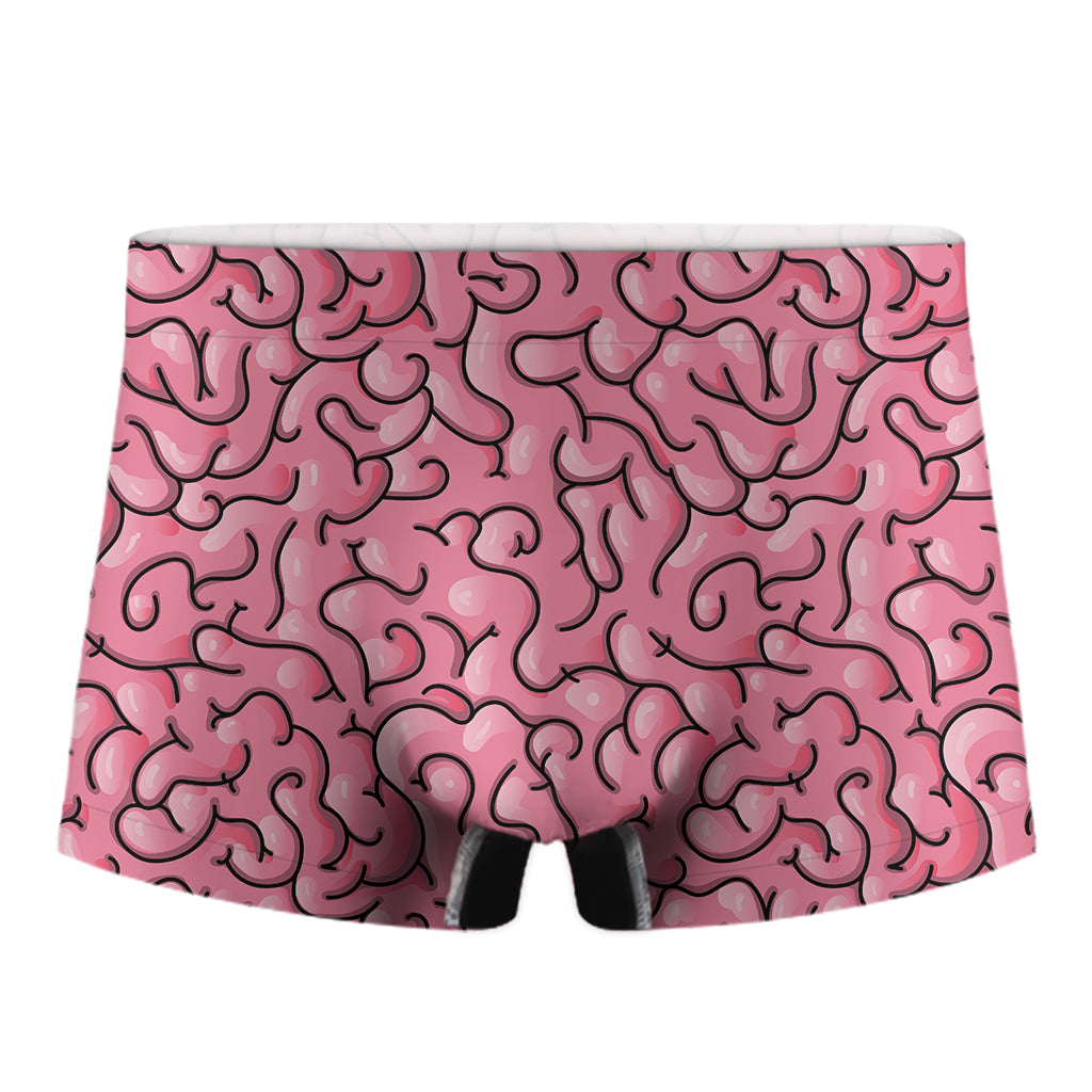 Halloween Zombie Brain Print Men's Boxer Briefs