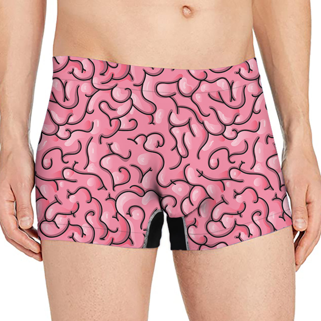 Halloween Zombie Brain Print Men's Boxer Briefs