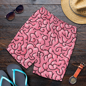 Halloween Zombie Brain Print Men's Shorts