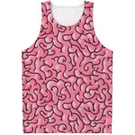 Halloween Zombie Brain Print Men's Tank Top
