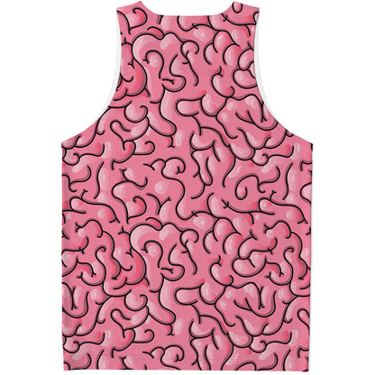 Halloween Zombie Brain Print Men's Tank Top
