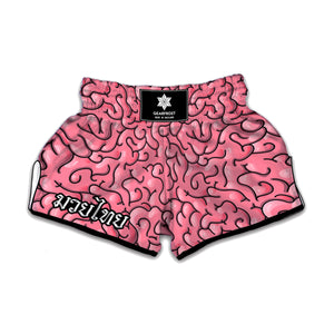 Halloween Zombie Brain Print Muay Thai Boxing Shorts