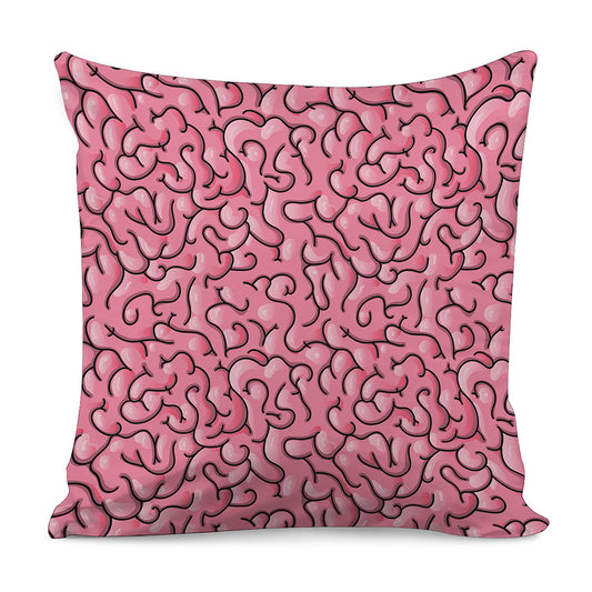 Halloween Zombie Brain Print Pillow Cover