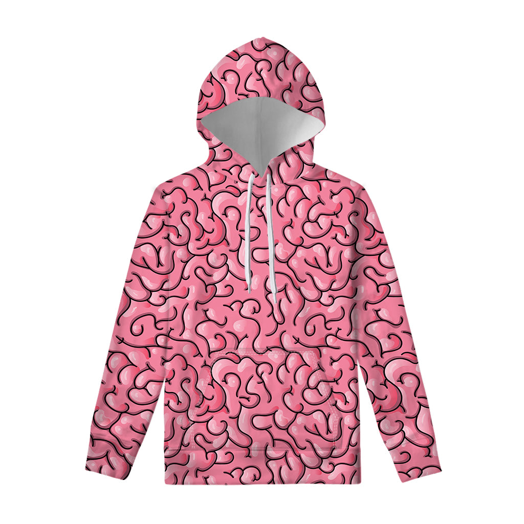 Halloween Zombie Brain Print Pullover Hoodie