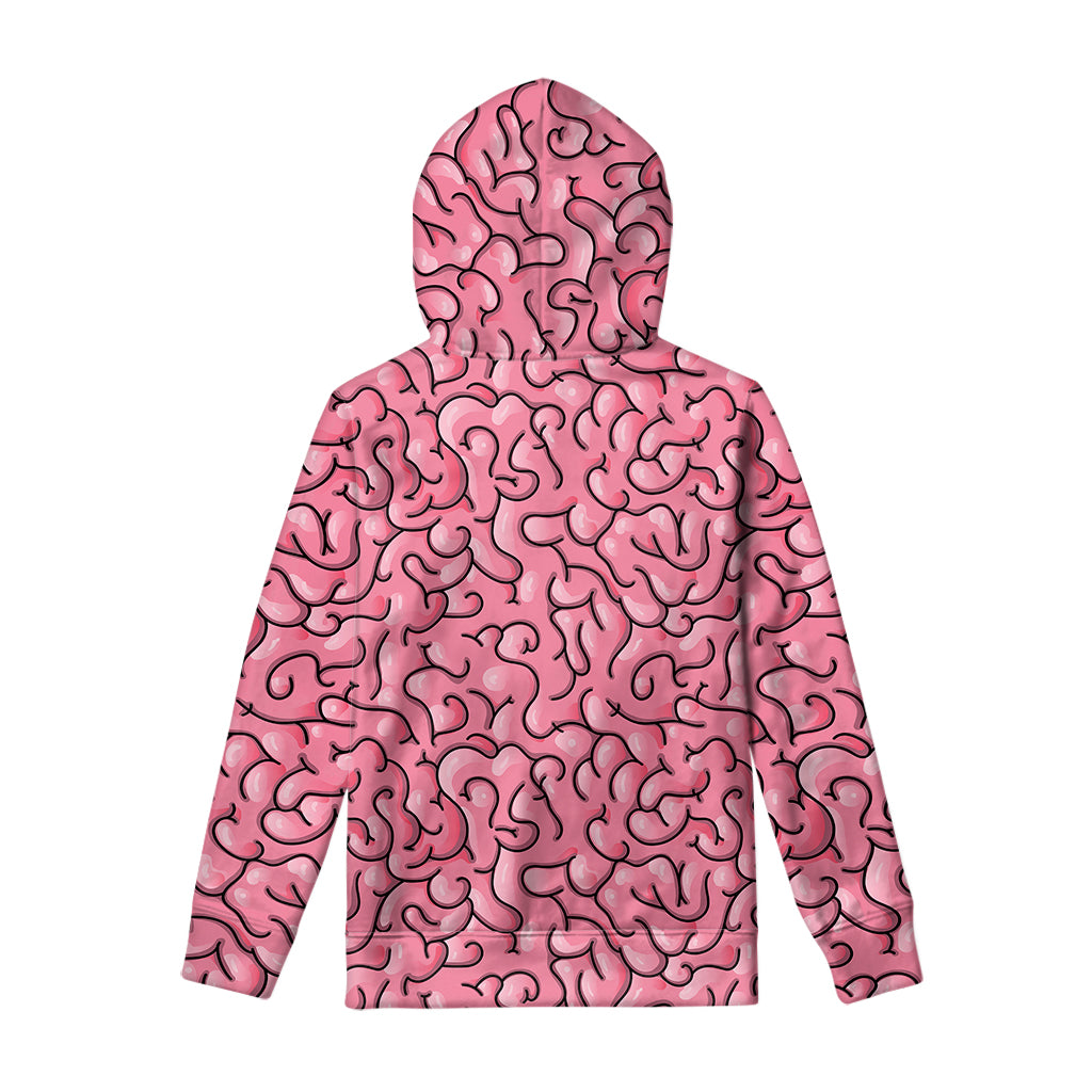 Halloween Zombie Brain Print Pullover Hoodie