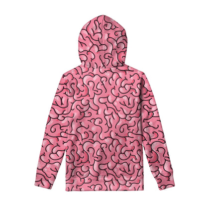 Halloween Zombie Brain Print Pullover Hoodie