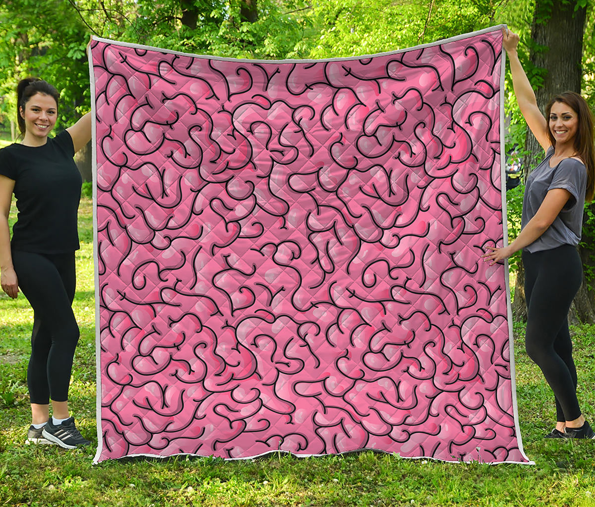 Halloween Zombie Brain Print Quilt