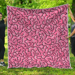 Halloween Zombie Brain Print Quilt