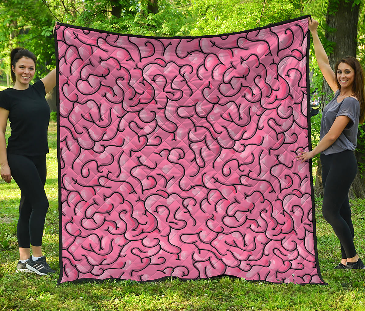 Halloween Zombie Brain Print Quilt