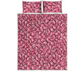 Halloween Zombie Brain Print Quilt Bed Set