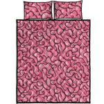 Halloween Zombie Brain Print Quilt Bed Set