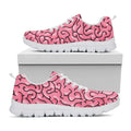 Halloween Zombie Brain Print White Running Shoes