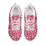 Halloween Zombie Brain Print White Sneakers
