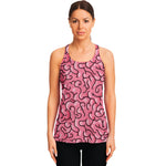 Halloween Zombie Brain Print Women's Racerback Tank Top