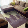 Halloween Zombie Crowd Print Floor Mat