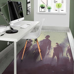 Halloween Zombie Crowd Print Area Rug