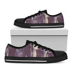 Halloween Zombie Crowd Print Black Low Top Shoes