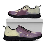 Halloween Zombie Crowd Print Black Sneakers