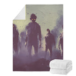 Halloween Zombie Crowd Print Blanket