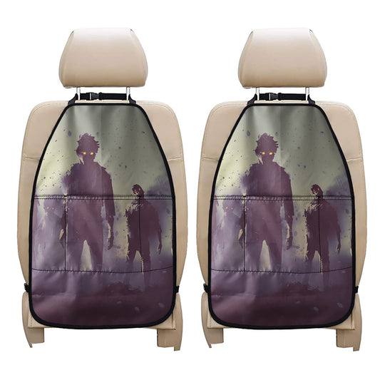 Halloween Zombie Crowd Print Car Seat Organizers