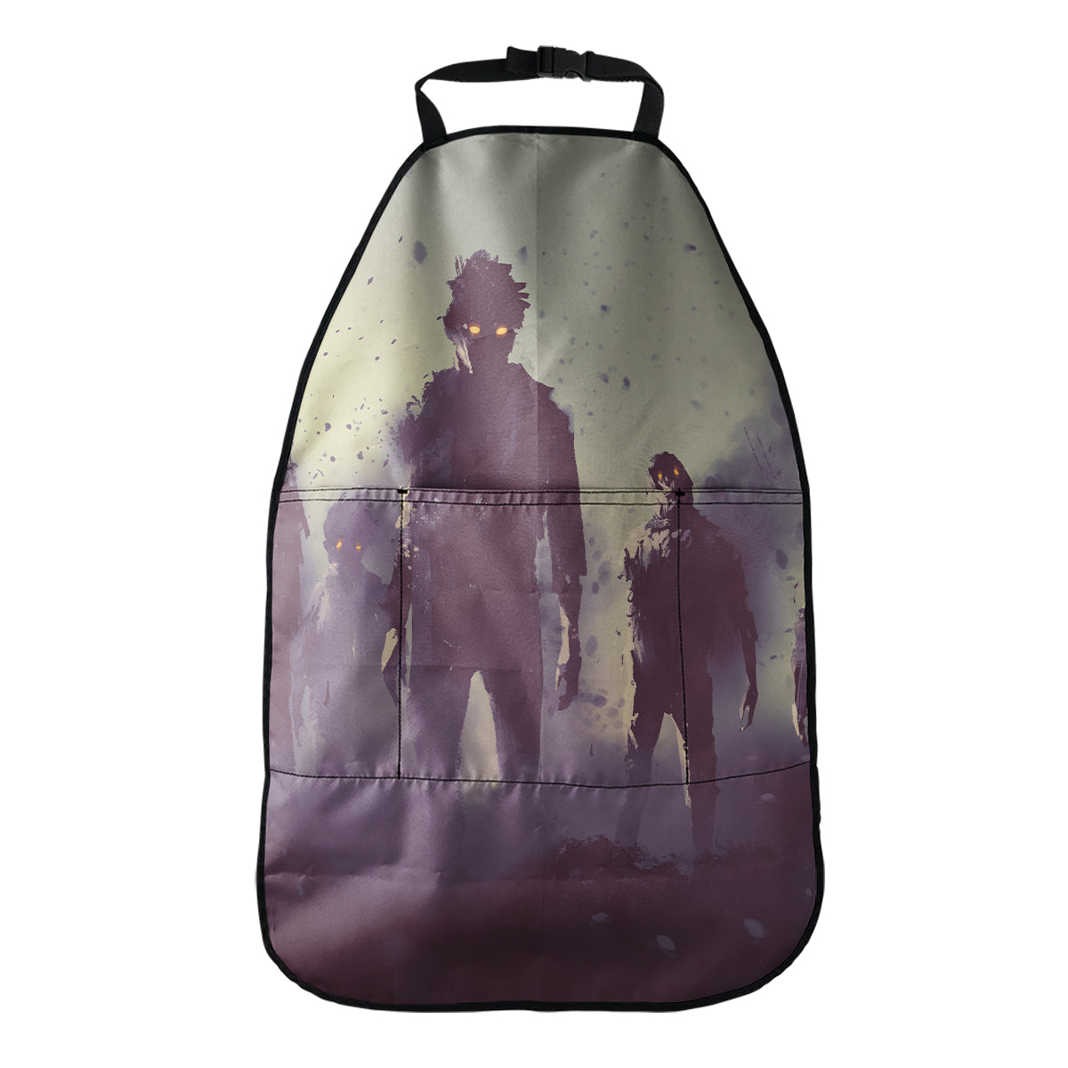 Halloween Zombie Crowd Print Car Seat Organizers