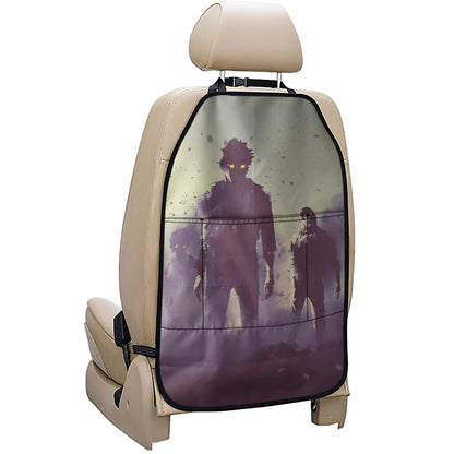 Halloween Zombie Crowd Print Car Seat Organizers