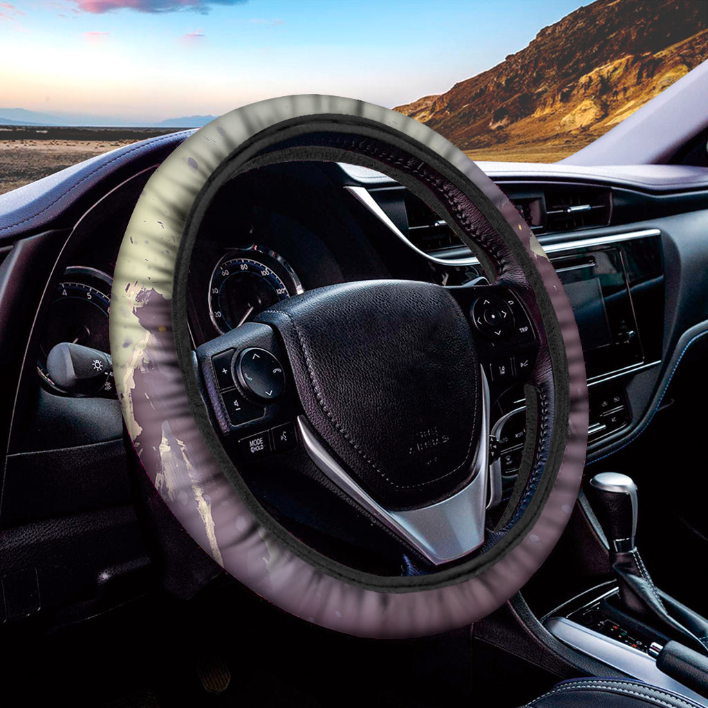 Halloween Zombie Crowd Print Car Steering Wheel Cover