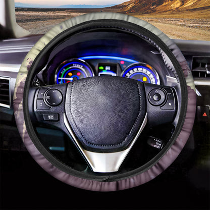Halloween Zombie Crowd Print Car Steering Wheel Cover