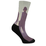Halloween Zombie Crowd Print Crew Socks