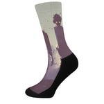 Halloween Zombie Crowd Print Crew Socks