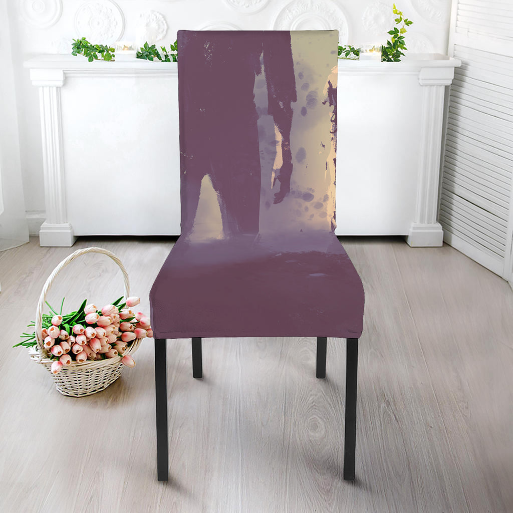 Halloween Zombie Crowd Print Dining Chair Slipcover