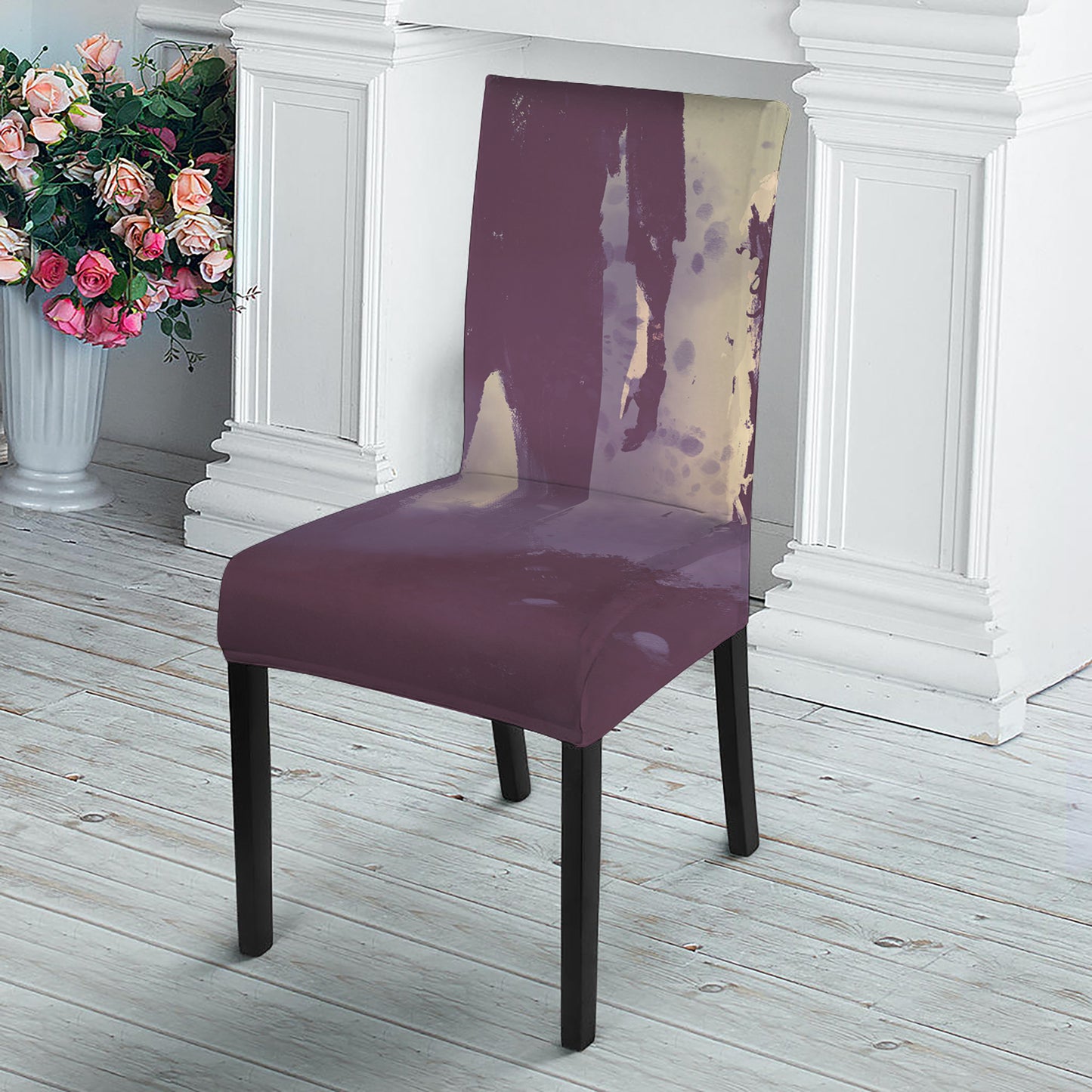 Halloween Zombie Crowd Print Dining Chair Slipcover