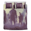 Halloween Zombie Crowd Print Duvet Cover Bedding Set