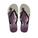 Halloween Zombie Crowd Print Flip Flops