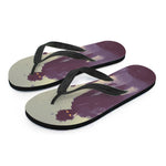 Halloween Zombie Crowd Print Flip Flops
