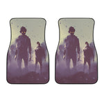 Halloween Zombie Crowd Print Front Car Floor Mats