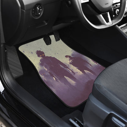 Halloween Zombie Crowd Print Front Car Floor Mats