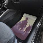 Halloween Zombie Crowd Print Front Car Floor Mats
