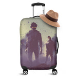 Halloween Zombie Crowd Print Luggage Cover