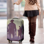 Halloween Zombie Crowd Print Luggage Cover