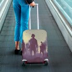 Halloween Zombie Crowd Print Luggage Cover