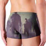 Halloween Zombie Crowd Print Men's Boxer Briefs