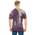 Halloween Zombie Crowd Print Men's T-Shirt
